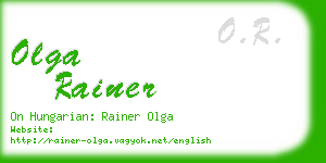 olga rainer business card